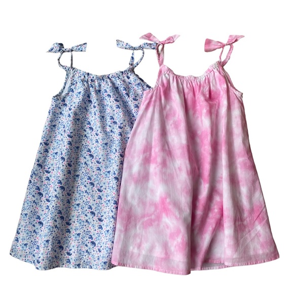BTWEEN Little Girl’s Tie Dye Pink and Blue Floral Dresses. Size: 6 - Picture 2 of 6